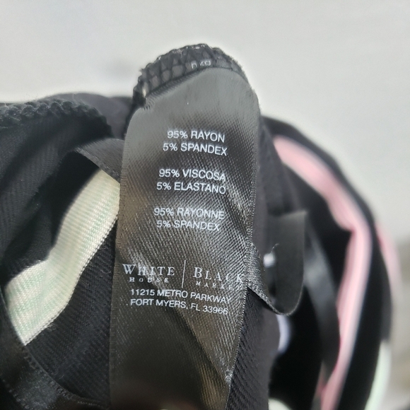 White House Black Market Striped Midi Dress - Black, Purple, Pink, White - Picture 7 of 9